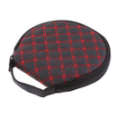 20 CD DVD Round Carry Case Disc Storage Holder CD Sleeve Wallet - Red+Black