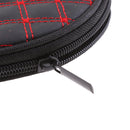 20 CD DVD Round Carry Case Disc Storage Holder CD Sleeve Wallet - Red+Black