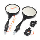 Motorcycle Scooter Street Bikes 22mm Handlebar Rear View Side Mirrors Wear Resistant