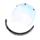 Motorcycle 3-Snap Helmet Visor Shield Flip Up Down for Harley - Blue Lens