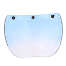 Motorcycle 3-Snap Helmet Visor Shield Flip Up Down for Harley - Blue Lens