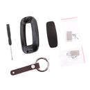 Premium Aerospace Aluminum Car Key Cover With Key Chain for Nisan Venucia T90 Grey