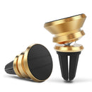 360 Degree Rotated Car Air Vent Magnetic Phone Mount Holder Bracket Golden