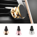 360 Degree Rotated Car Air Vent Magnetic Phone Mount Holder Bracket Golden