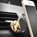 360 Degree Rotated Car Air Vent Magnetic Phone Mount Holder Bracket Golden