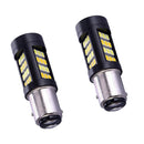 2 Pieces 1157 42SMD 2835 LED White / Amber Switchback Turn Signal light Lamp