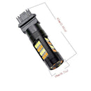 2 Pieces Auto Car 3157 2835 42-SMD LED Turn Signal Light Dual Color White+Amber