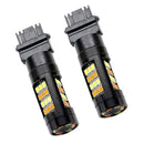2 Pieces Auto Car 3157 2835 42-SMD LED Turn Signal Light Dual Color White+Amber