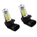 2 Piece White 9005 COB 7.5W LED Headlight Fog Light Daylight Driving Bulbs