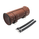 Brown PU Leather Front Fork Motorcycle 11 inch Tool Bag Organiser Pouch for Harley