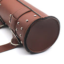 Brown PU Leather Front Fork Motorcycle 11 inch Tool Bag Organiser Pouch for Harley