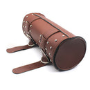 Brown PU Leather Front Fork Motorcycle 11 inch Tool Bag Organiser Pouch for Harley