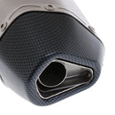Replacement Universal Motorcycle Exhaust Muffler Pipe with Silencer Muffler Kits Silver 340mm