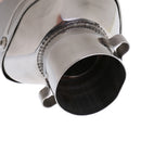 Replacement Universal Motorcycle Exhaust Muffler Pipe with Silencer Muffler Kits Silver 340mm