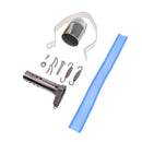 Replacement Universal Motorcycle Exhaust Muffler Pipe with Silencer Muffler Kits Silver 340mm