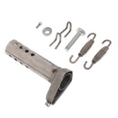 Replacement Universal Motorcycle Exhaust Muffler Pipe with Silencer Muffler Kits Silver 340mm