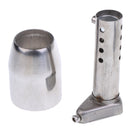 Replacement Universal Motorcycle Exhaust Muffler Pipe with Silencer Muffler Kits Silver 340mm