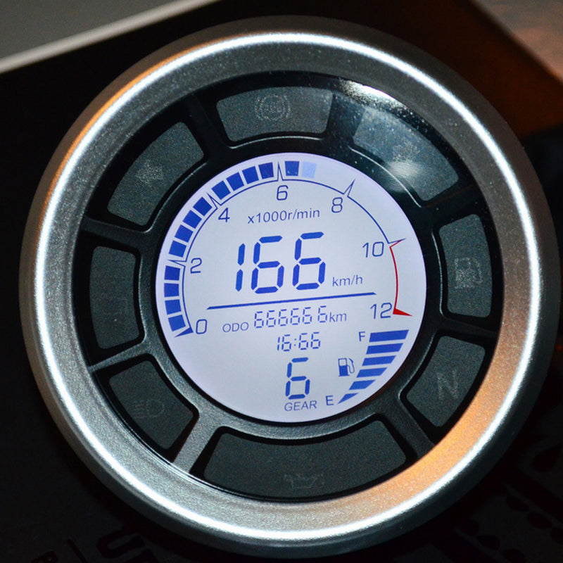 1-4 Cylinders Motorcycle 12000RPM LCD Speedometer&Odometer&Tachometer 95mm