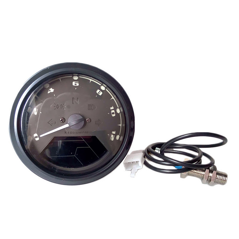 1-4 Cylinders Motorcycle 12000RPM LCD Speedometer&Odometer&Tachometer 90mm