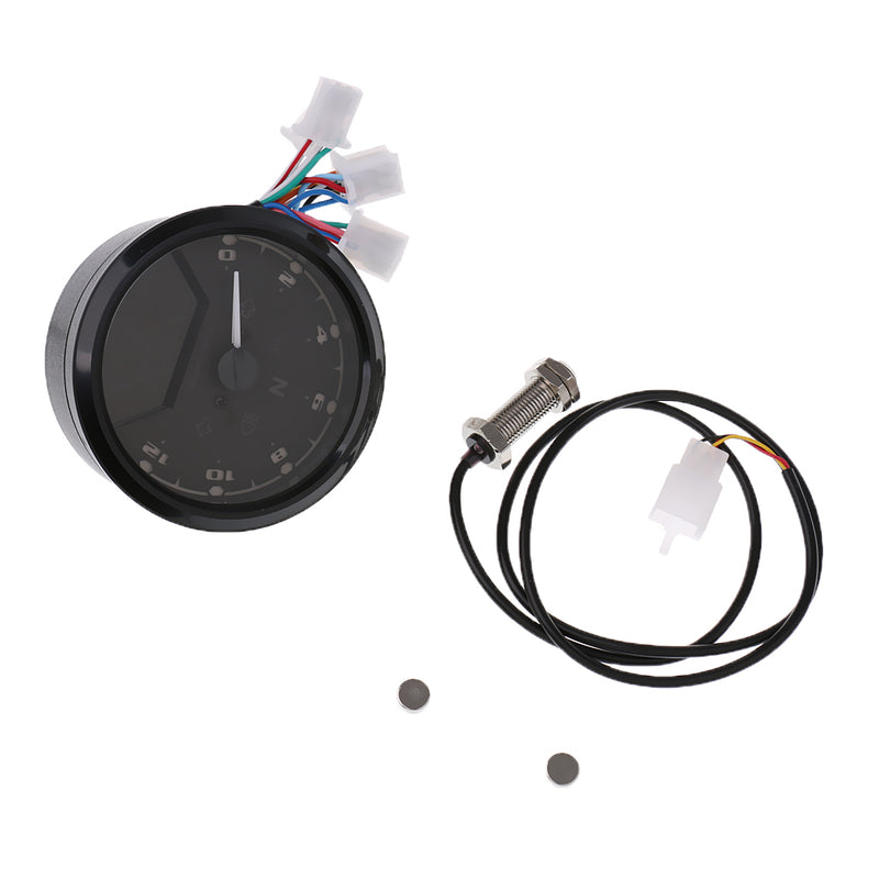 1-4 Cylinders Motorcycle 12000RPM LCD Speedometer&Odometer&Tachometer 90mm