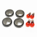 Smoked Turn Signal Lens and Bulb Kit for Harley Sportster Dyna FXR Softail
