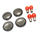 Smoked Turn Signal Lens and Bulb Kit for Harley Sportster Dyna FXR Softail
