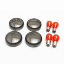 Smoked Turn Signal Lens and Bulb Kit for Harley Sportster Dyna FXR Softail
