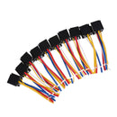 10Pcs Car Motor 12V 80A AMP Duty Relay Harness Socket 5Pin 5 Wire
