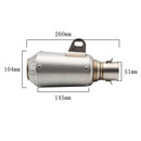 51mm Motorcycle ATV Exhaust Muffler Tail Pipe End Silencer