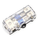 60Amp Fuse Holder 1-HOLE IN 0/4 AWG 2-HOLE OUT 4/8 AWG for Car Boat Audio