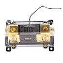 100A 2-Way Car Audio Fuse Holder Power Distribution Block With LED Display
