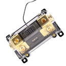 100A 2-Way Car Audio Fuse Holder Power Distribution Block With LED Display