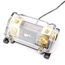 100A 2-Way Car Audio Fuse Holder Power Distribution Block With LED Display