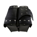 2 Pieces Cube Black PU Leather Side Saddle Plate Stud Design Bag for Harley