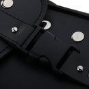 2 Pieces Cube Black PU Leather Side Saddle Plate Stud Design Bag for Harley