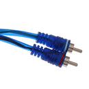 Car Auto Audio Speaker RCA Cable Wire Secure Connection Blue