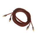 5m Car Audio Stereo Amplifier Speaker RCA Interconnect Cable Wire Coffee