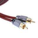 5m Car Audio Stereo Amplifier Speaker RCA Interconnect Cable Wire Coffee