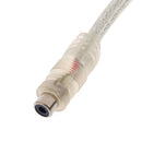 11'' RCA Audio Cable ''Y'' Adapter Splitter 1 Female Jack to 2 Male Plugs Clear