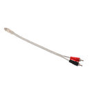 11'' RCA Audio Cable ''Y'' Adapter Splitter 1 Female Jack to 2 Male Plugs Clear