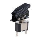 Carbon Fiber Cover Car Truck Red LED Rocker Toggle Switch On/OF Control 12V