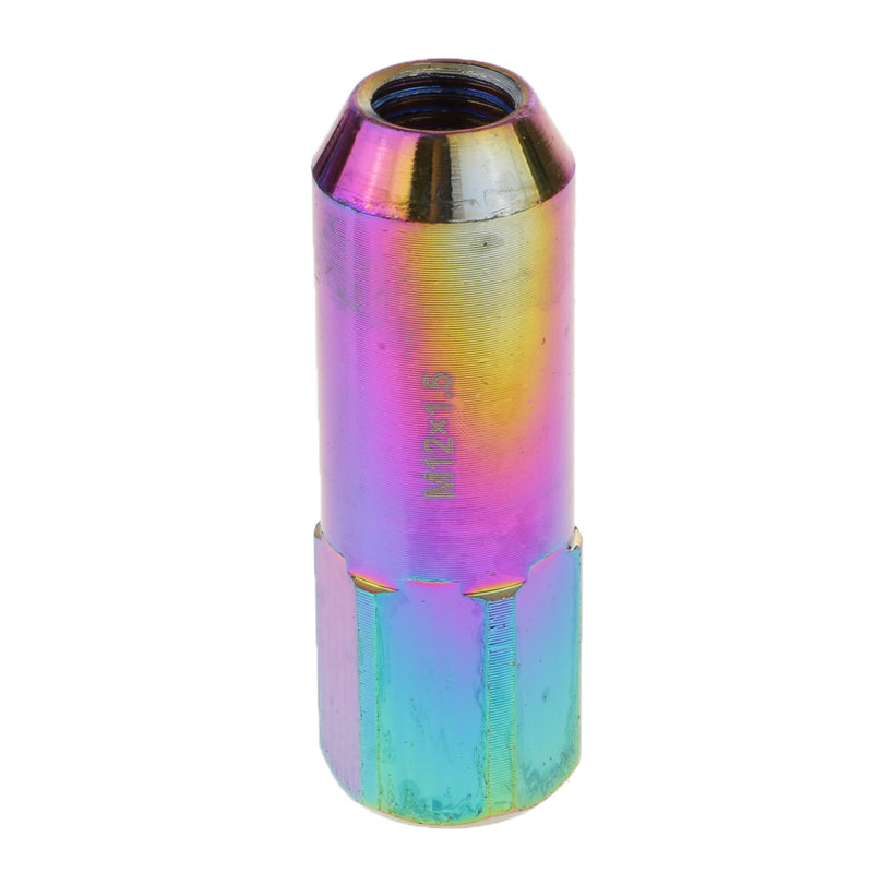 1 Set of 20 Pieces M12x1.5MM Extended Wheel Rim 60mm Aluminum Lug Nuts Color