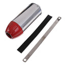 28mm/1.1 Inch Silver Tone Stainless Steel Motorcycle Exhaust Muffler Tip 250mm x 90mm