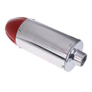 28mm/1.1 Inch Silver Tone Stainless Steel Motorcycle Exhaust Muffler Tip 250mm x 90mm