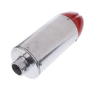 28mm/1.1 Inch Silver Tone Stainless Steel Motorcycle Exhaust Muffler Tip 250mm x 90mm