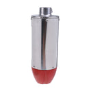 28mm/1.1 Inch Silver Tone Stainless Steel Motorcycle Exhaust Muffler Tip 250mm x 90mm