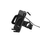 Motorcycle Bike Cell Phone GPS Handlebar Lever Mount Holder Grip USB Charger
