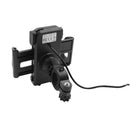 Motorcycle Bike Cell Phone GPS Handlebar Lever Mount Holder Grip USB Charger
