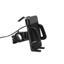 Motorcycle Bike Cell Phone GPS Handlebar Lever Mount Holder Grip USB Charger