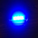 3X1.25" Blue LED Oblong Courtesy Light Stainless Steel Trim Marine Boat 12V
